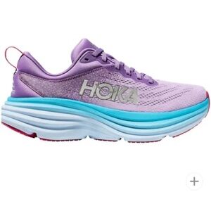 Hoka One One Purple and Blue Bondi 8 Athletic Shoes Size 9